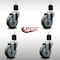 Service Caster 4'' SS Gray Poly Wheel Swivel 1-7/8'' Expanding Stem Caster Set, 4PK SCC-SSEX20S414-PPUB-178-4 - alternate 3